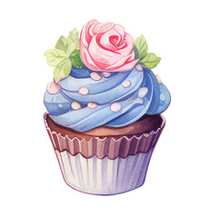 cupcake with flowers