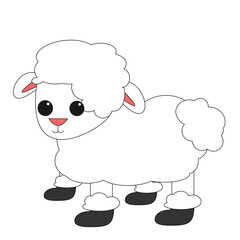 Cute cartoon cow illustration vector