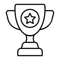 Trophy Thin Line Icon