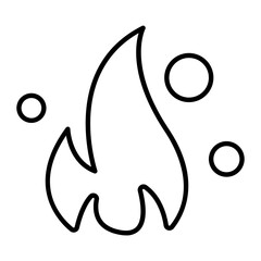 Burn Calories Thin Line Icon