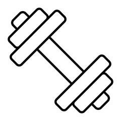 Dumbbell Thin Line Icon