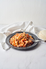 Mexican Picadillo, traditional dish in latin america