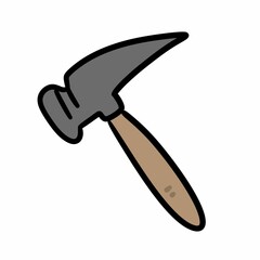 hand drawn cartoon doodle of a hammer