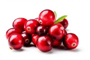 Cranberry isolated on white background,