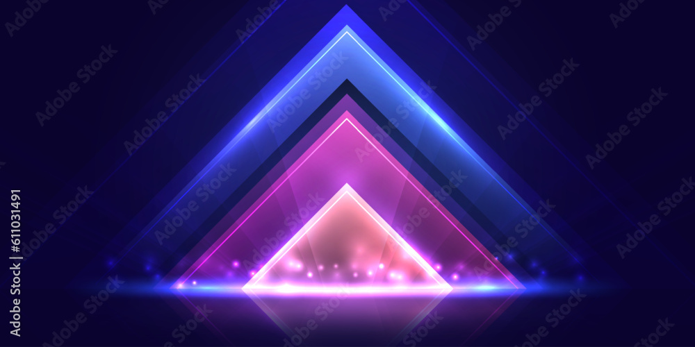 Poster concept of technology background. abstract light effect. dynamic geometric overlapping motion. futur