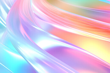 Obraz premium Liquid fluid gradient acid wind metal foil laser background, holographic background, warm color cloth laser background