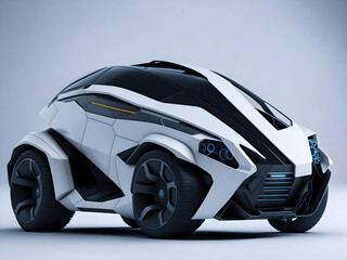 Creative robot car design. Futuristic smart car technology. Generate Ai