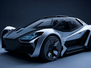 A pioneering vehicle design. Futuristic smart car technology. Generate Ai