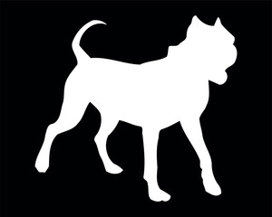 Alano Español Dog Vector Silhouette