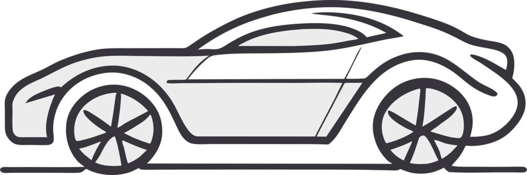 Car icon. Generative AI