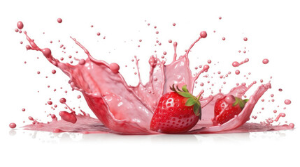 strawberry splashing into water with Ai Generated