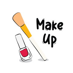 illustration of a makeup and Vector Art illustration of makeup banner 
