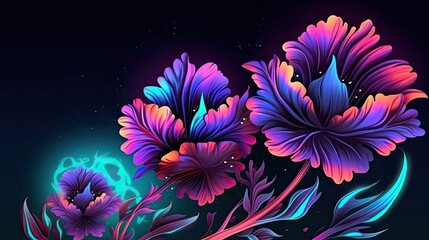 Modern style Carnation blooming flower. Greeting card floral design with elegant flower. Generative AI