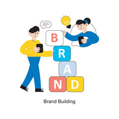 Brand Building  Flat Style Design Vector illustration. Stock illustration