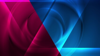 Hi-tech abstract futuristic background with glowing lines and circles