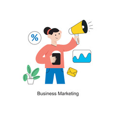 Business Marketing Flat Style Design Vector illustration. Stock illustration