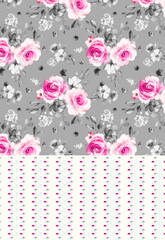 digital pattern design allover watercolor flower background multicolor printed design