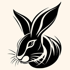 Mouse in black and white, drawing Elegant minimalist style, Illustration