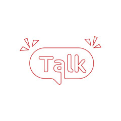 Talk Chat Bubble Logo Vector Modern Illustration Graphic Abstract Template Premium