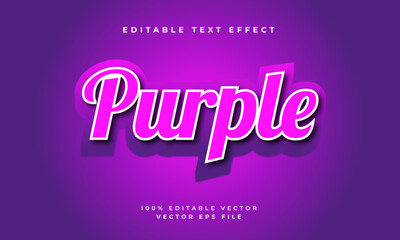 purple style editable text effect