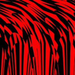 Modern Zebra Print Stripes Background - Black and Red