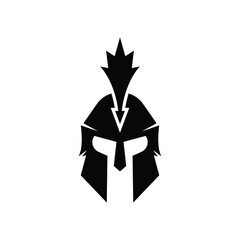 Fototapeta na wymiar Spartan helmet silhouette icon