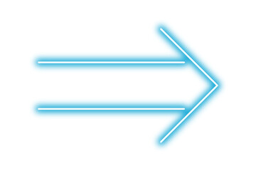 Obraz premium Neon blue arrow symbol png