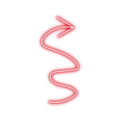 Neon red arrow symbol png