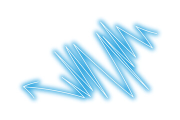 Neon blue arrow symbol png