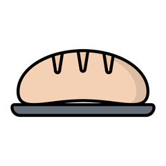 Bread Line Color Icon