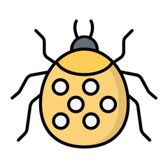 Bug Line Color Icon