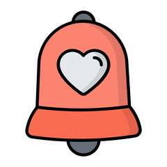 Obraz premium Bell Line Color Icon