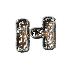 Micro Future 3D Alphabet or PNG Letters