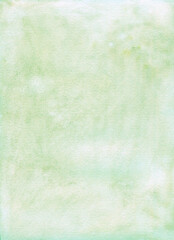 Hand-drown background watercolor texture with light green color. Abstract paper for design