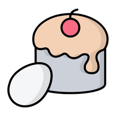 Kulich Line Color Icon