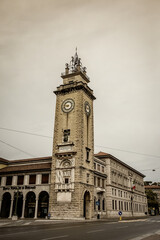 Fototapeta na wymiar Tower of the fallen in Bergamo downtown Italy