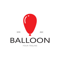 simple balloon logo, for kids event, toy shop, birthday, holiday vector