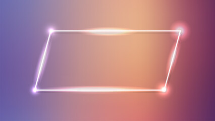 Neon frame with shining effects