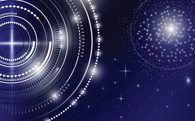 abstract blue background with stars ,Technology background design