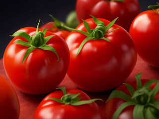 A fresh red tomatoes, Generative AI Illustration.
