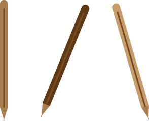 wooden pencil isolated on white background