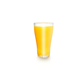 A glass of orange juice  front view PNG transparent