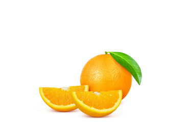Whole oranges and orange slices PNG transparent