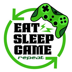 Gamer Hand drawn motivation lettering phrase in modern calligraphy style. Inspiration slogan for print and poster design. . Vector illustration