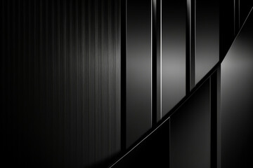 Fondo abstracto negro con textura metálica forma por lineas