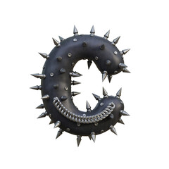 Rock Leather Jacket 3D Alphabet or PNG Letters