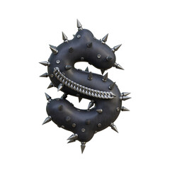 Rock Leather Jacket 3D Alphabet or PNG Letters