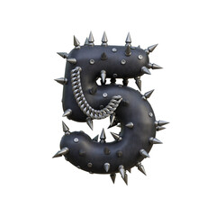 Rock Leather Jacket 3D Alphabet or PNG Letters