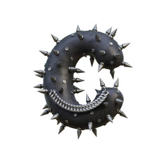 Rock Leather Jacket 3D Alphabet or PNG Letters