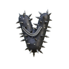 Rock Leather Jacket 3D Alphabet or PNG Letters